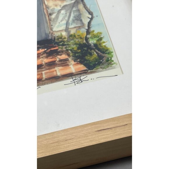 Limited Edition Mission Doorway Framed Watercolor Print Signed Artist 1/200 READ - Picture 8 of 11